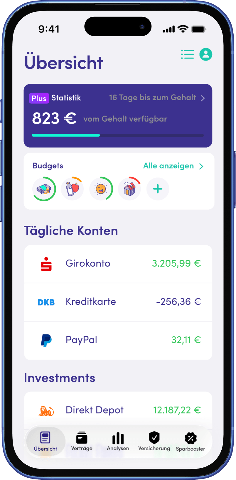 Alles an einem Ort - Finanzguru App Screenshot